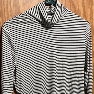 H&M Black and White Striped Top